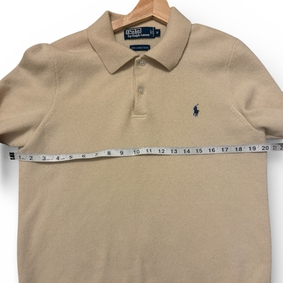 Polo Ralph Lauren long-sleeve knit polo shirt lambswool size M - Picture 6 of 10